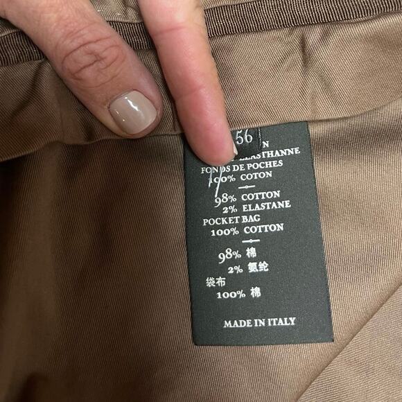 Berluti Dress‎ Pants Men’s 40” Waist Euro Size 56 Beige Made In Italy - Picture 6 of 11